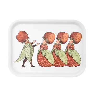 The Strawberry Family 托盘 20x27cm - 白色 - Design House Stockholm