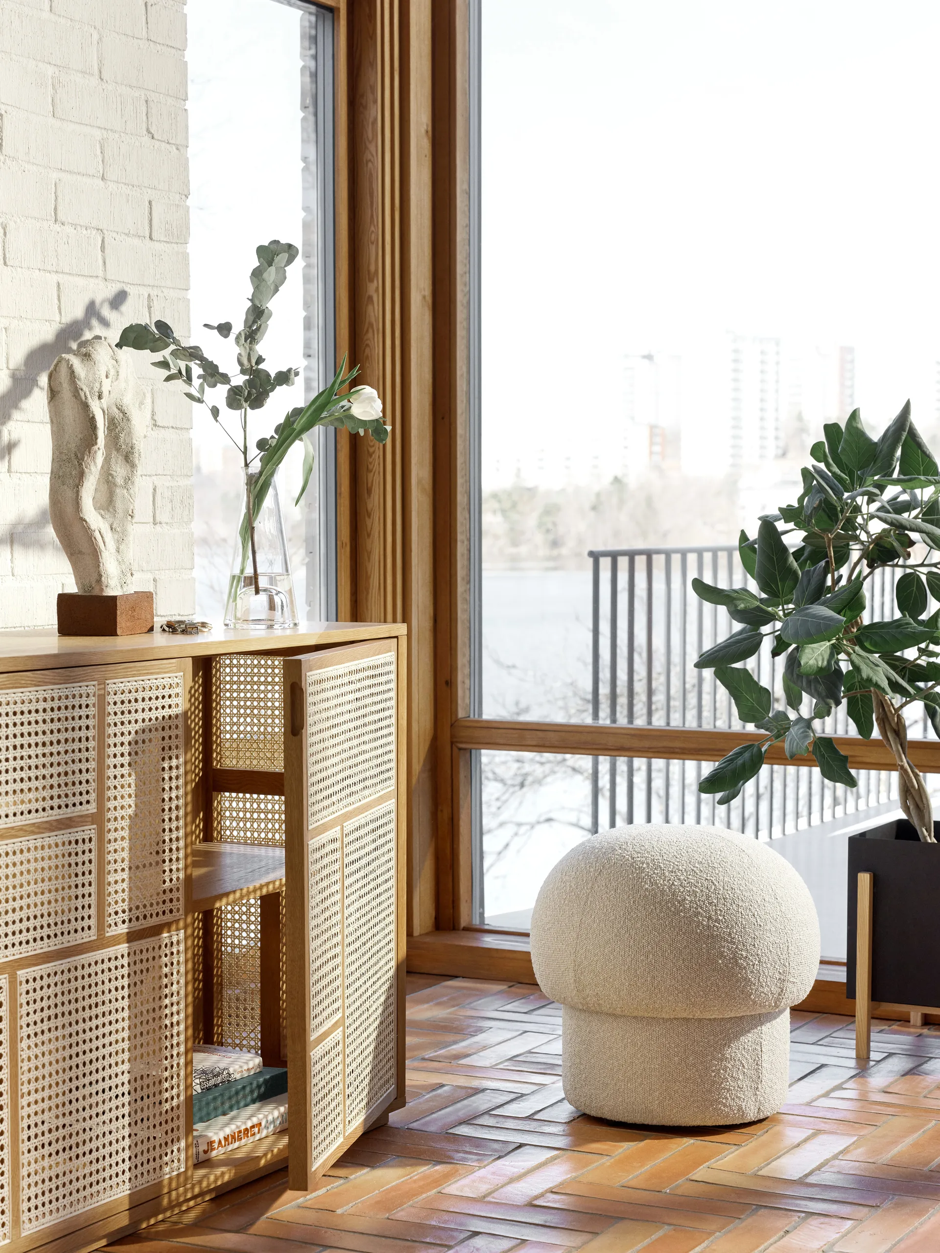 Uno 蒲团Ø50cm, 奶油色 Design House Stockholm