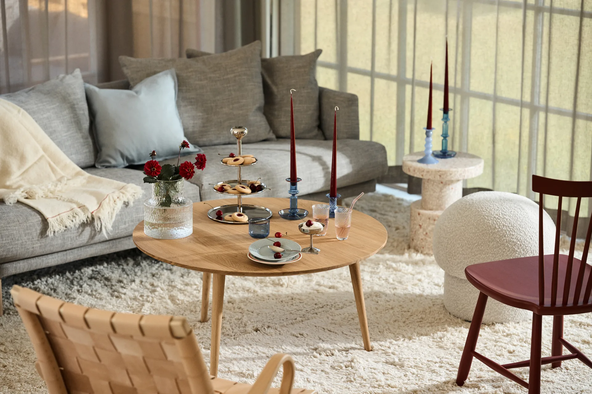 Uno 蒲团Ø50cm, 奶油色 Design House Stockholm