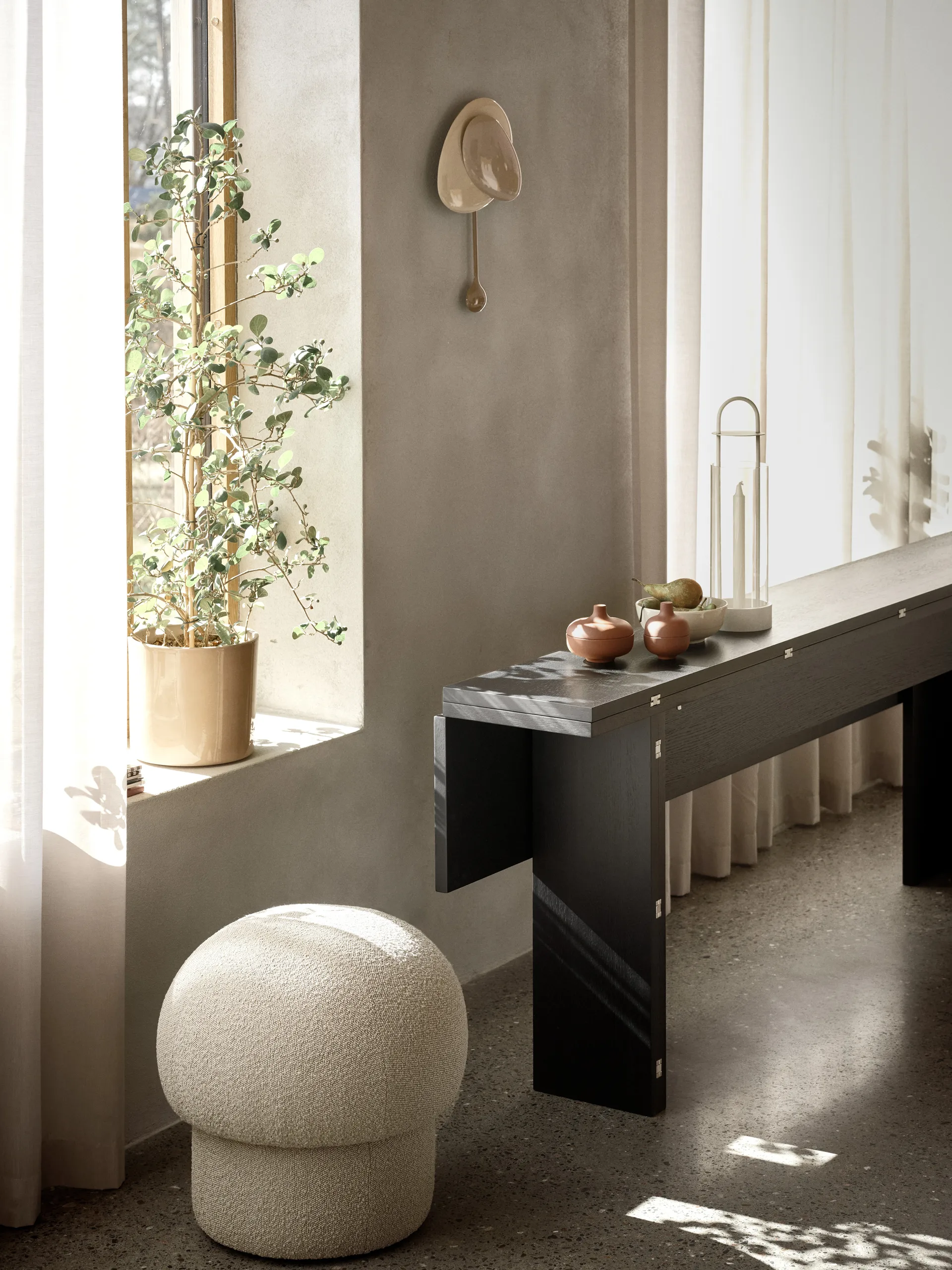 Uno pouf Ø50 cm, Cream Design House Stockholm