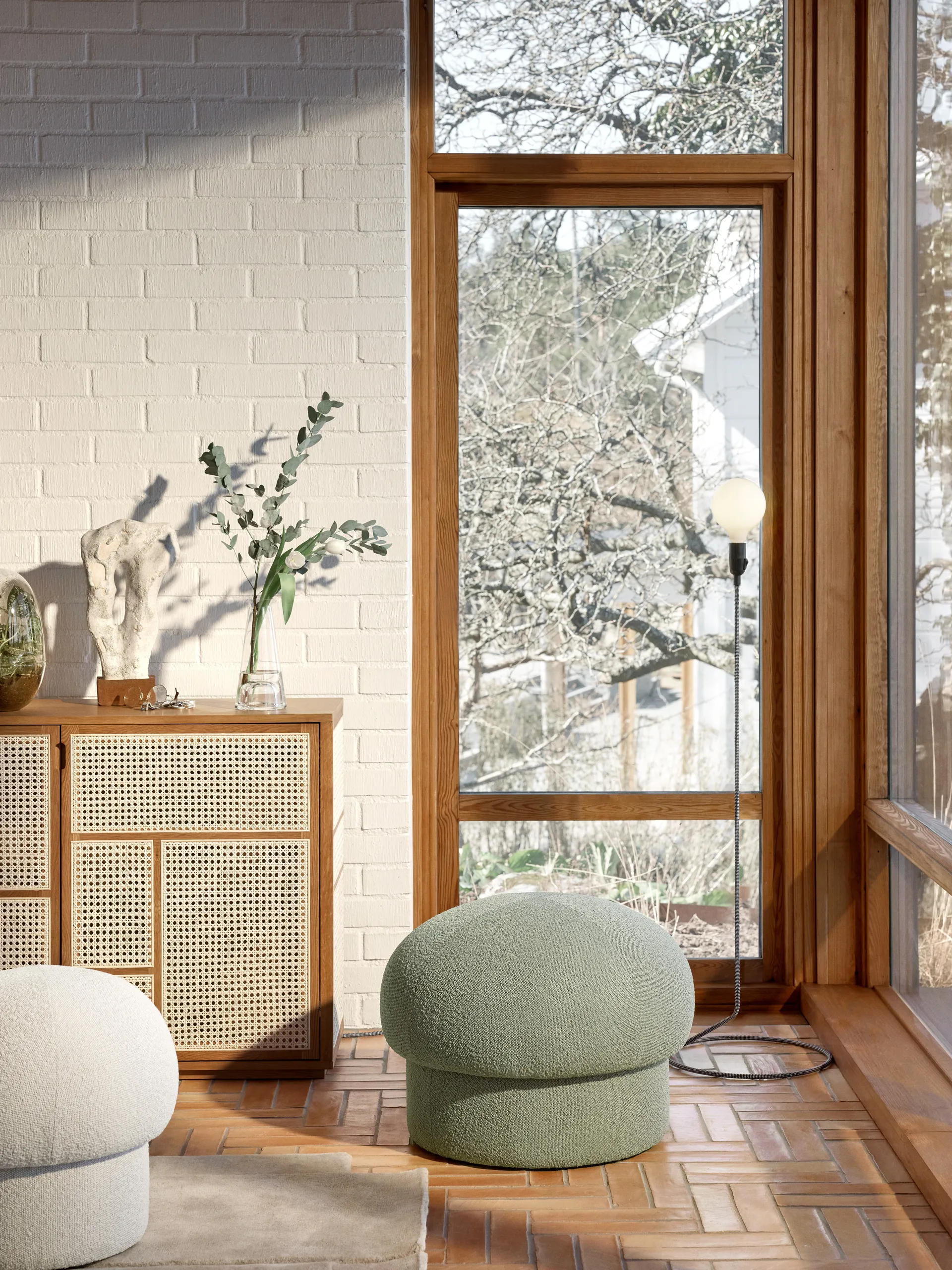 Uno pouf Ø50 cm, Cream Design House Stockholm