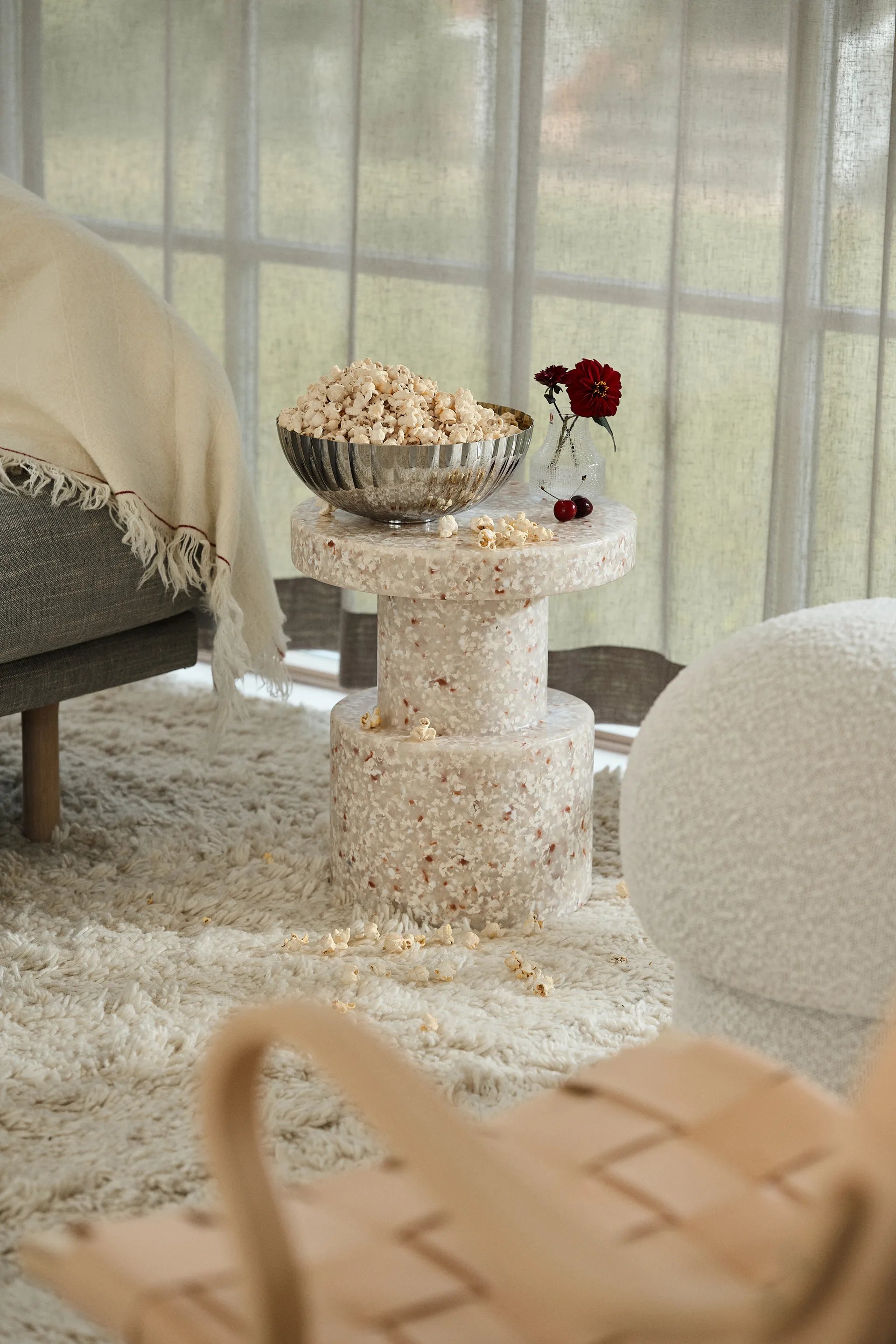 Uno pouf Ø50 cm, Cream Design House Stockholm