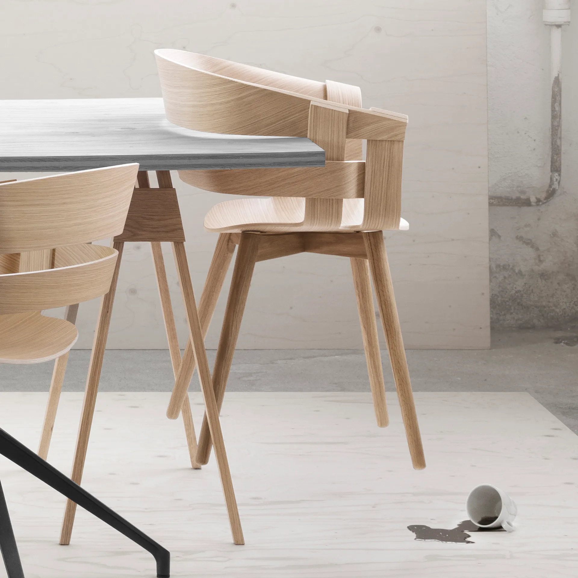 Wick Chair 椅子, 橡木_橡木支腿 Design House Stockholm