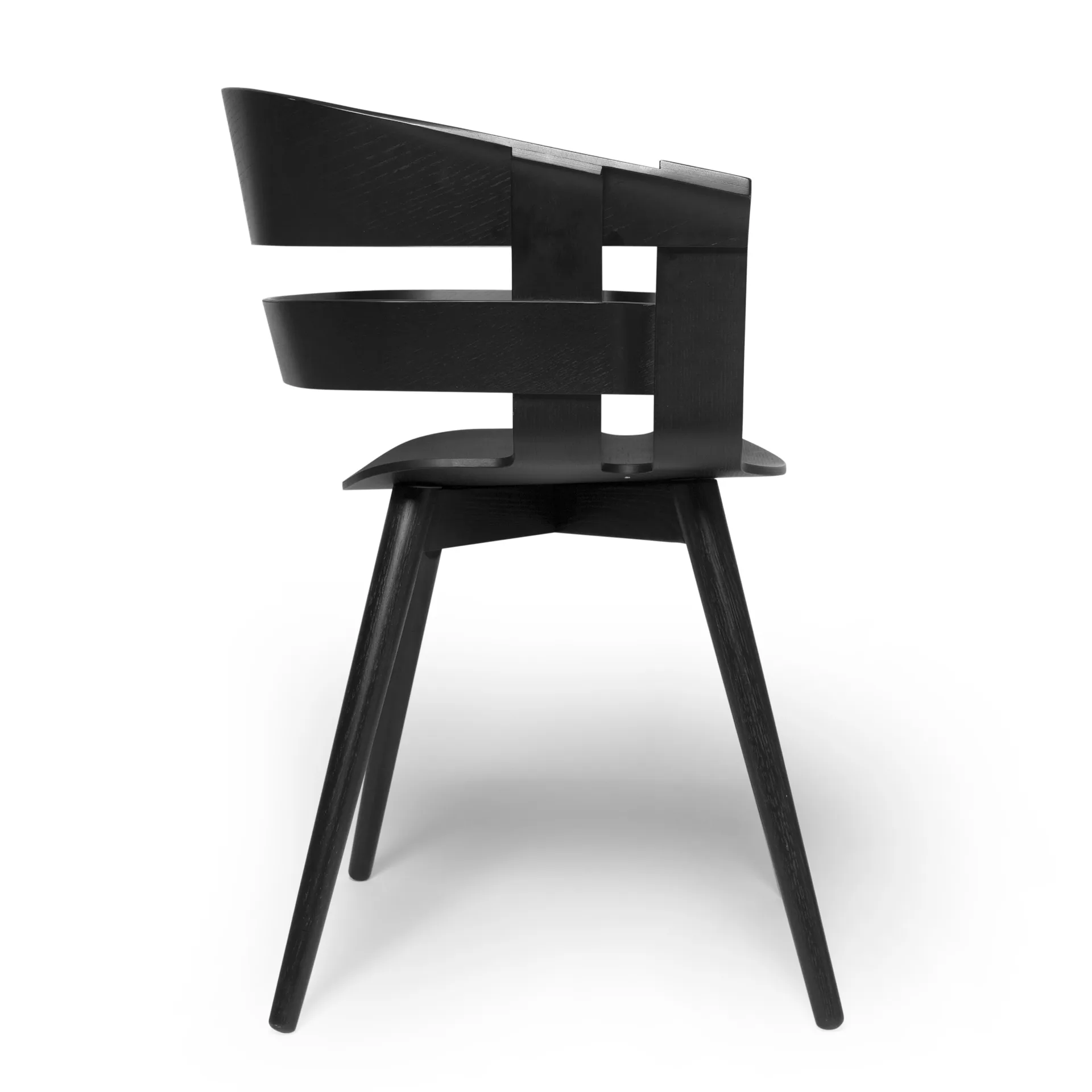 Wick Chair 椅子, 黑色_黑色梣木支腿 Design House Stockholm