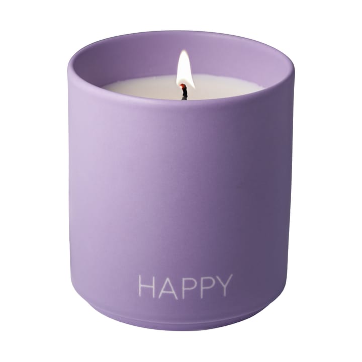 香薰蜡烛 大 Ø8 cm, Happy-紫色 Design Letters