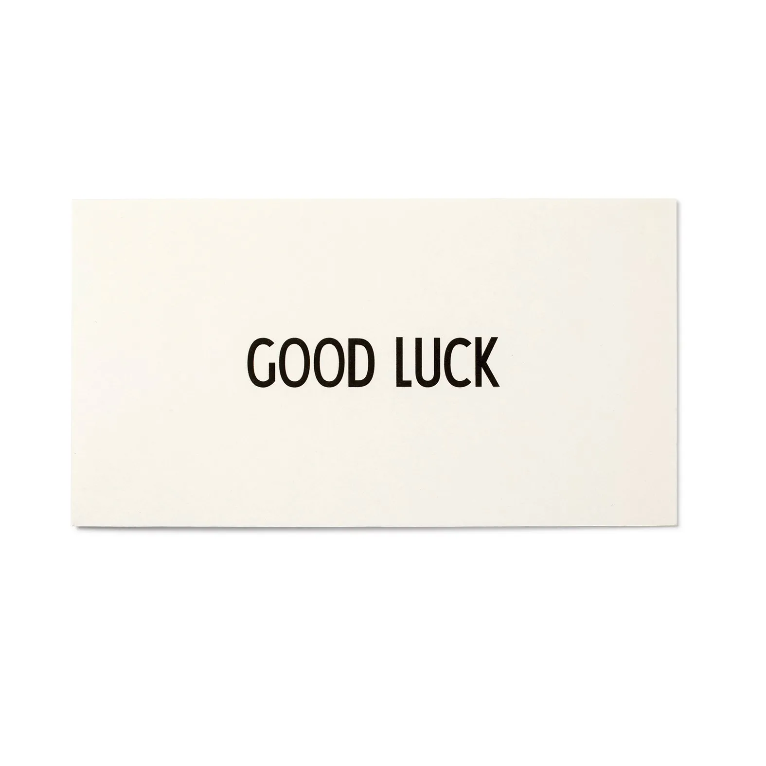 AJ Vintage ABC card, Good Luck Design Letters