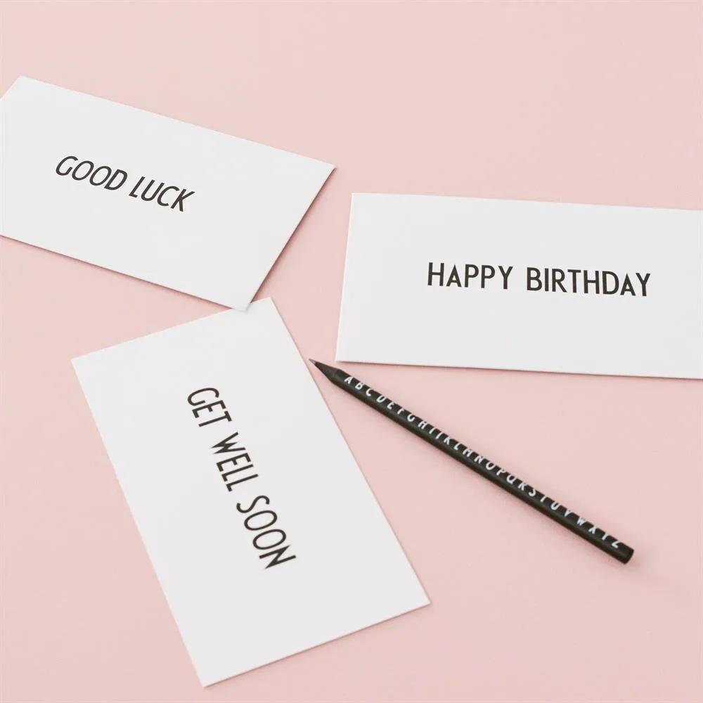 AJ Vintage ABC card, Good Luck Design Letters