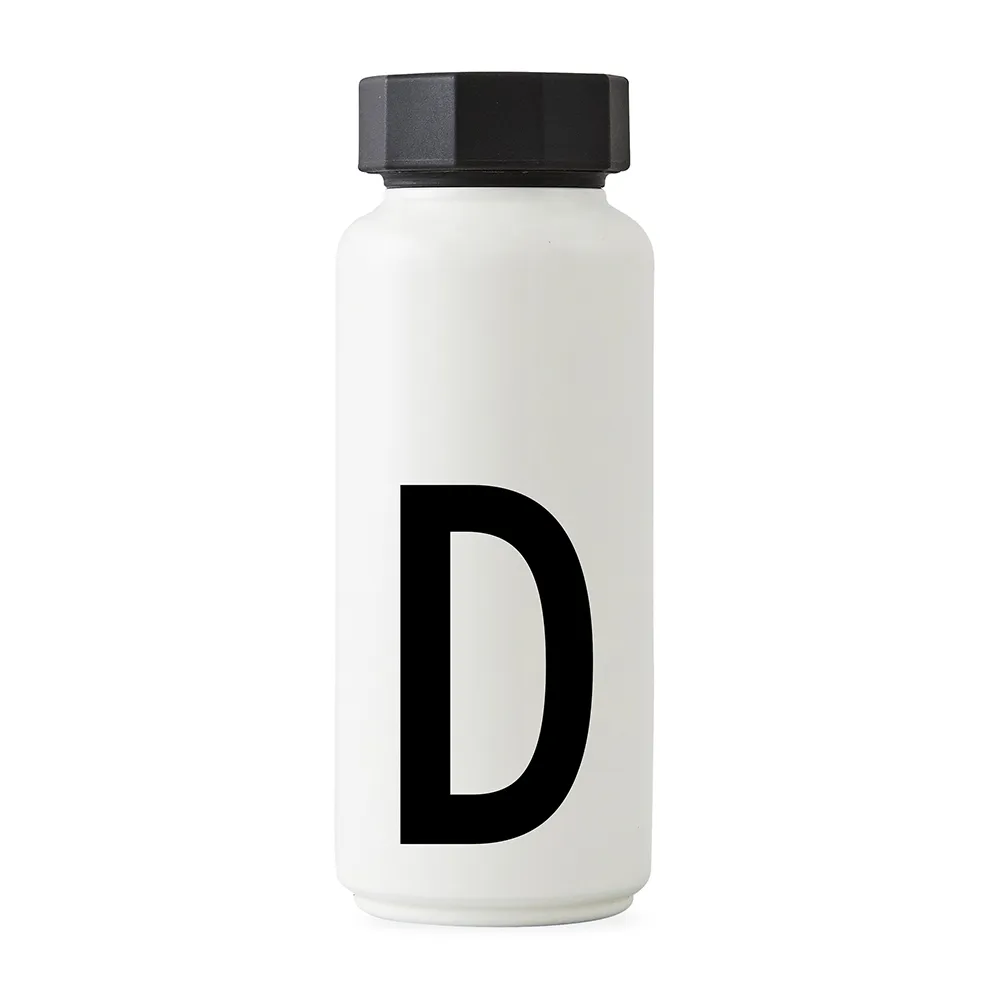 AJ Vintage thermos, D Design Letters