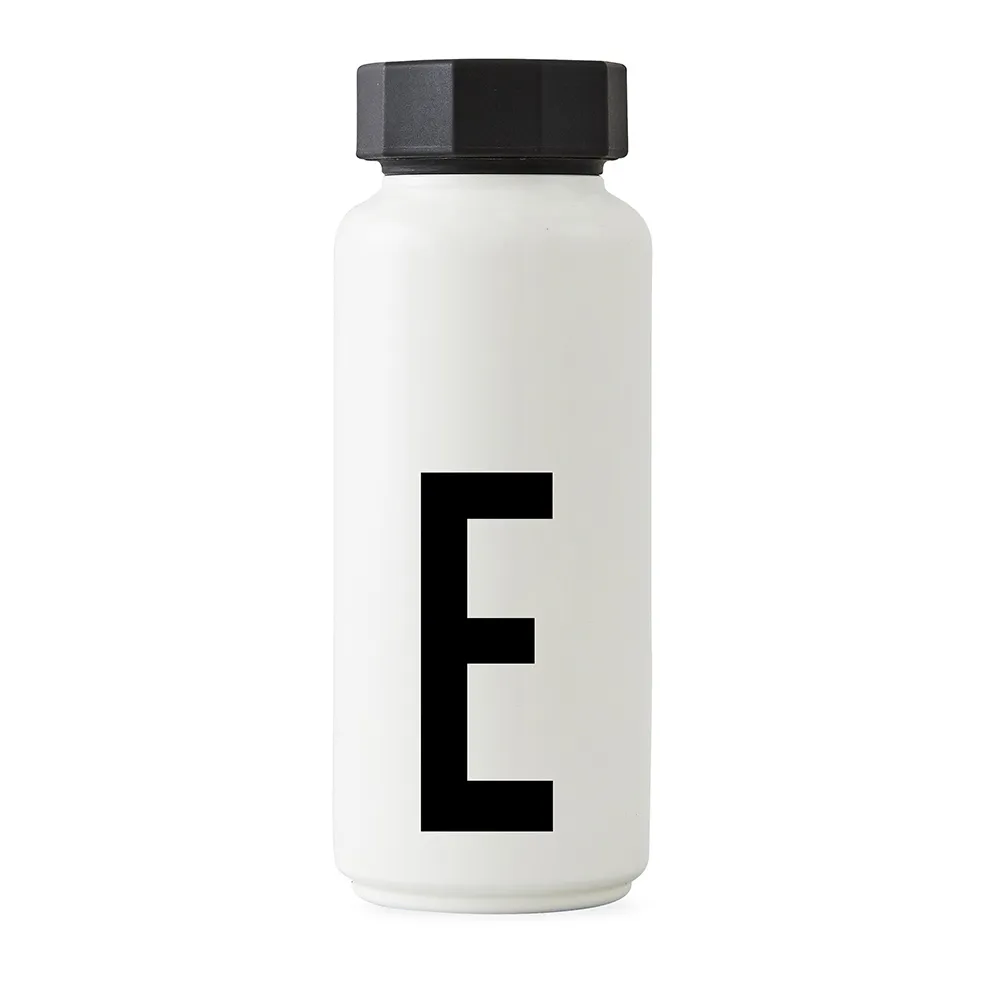 AJ Vintage thermos, E Design Letters