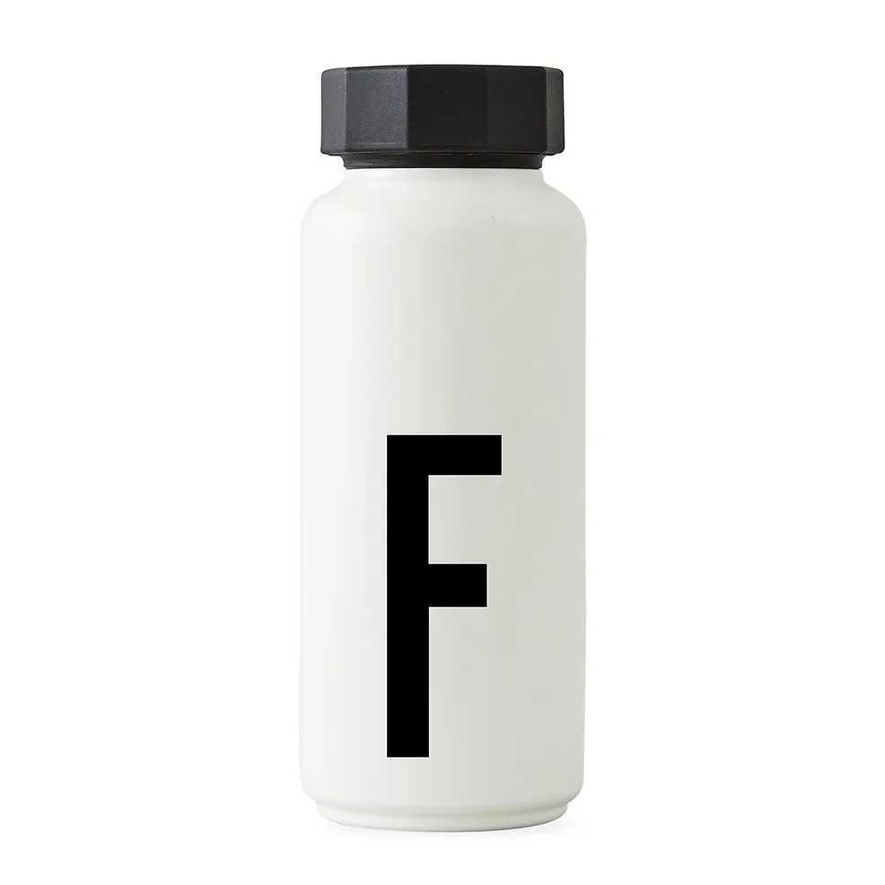 AJ Vintage thermos, F Design Letters
