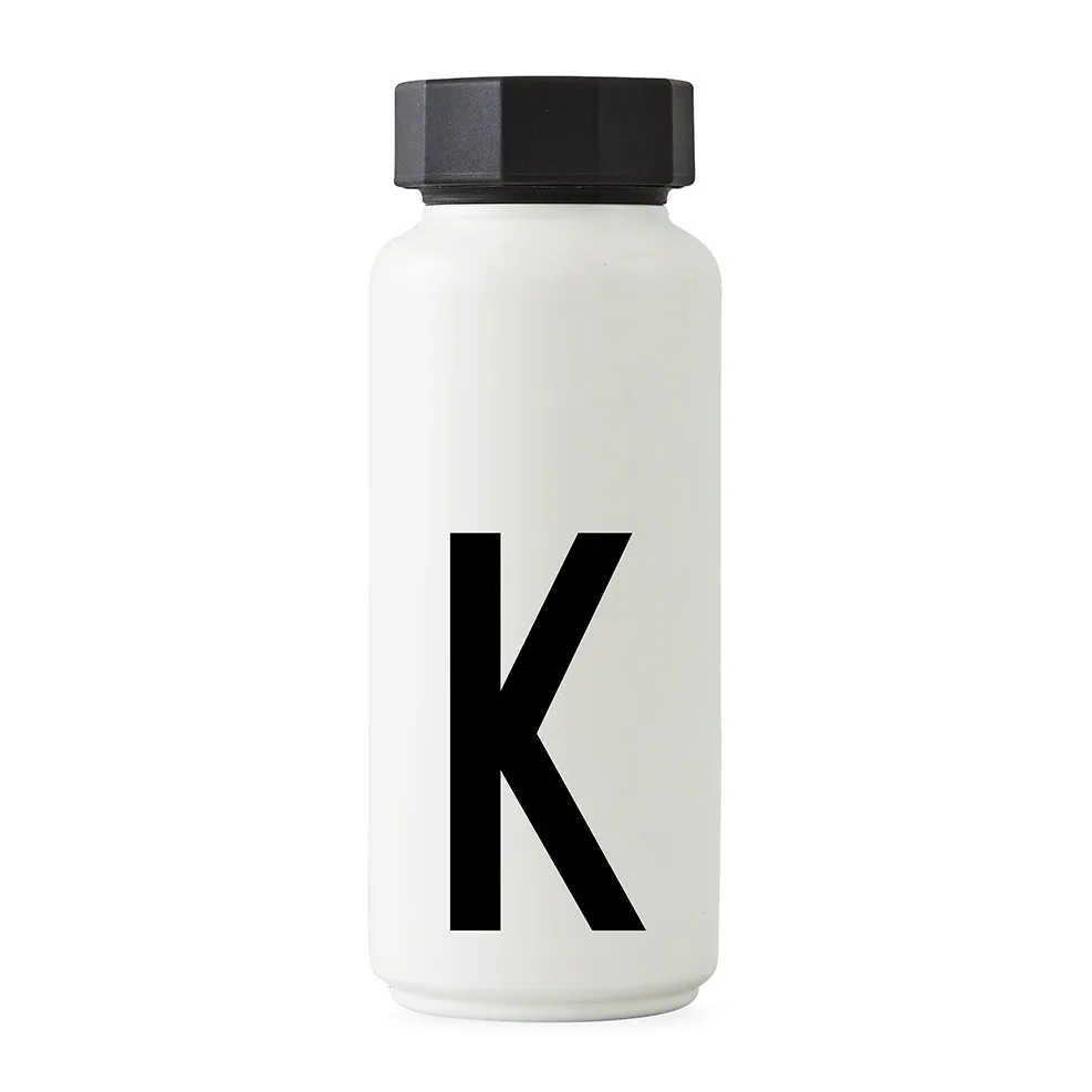 AJ Vintage thermos, K Design Letters
