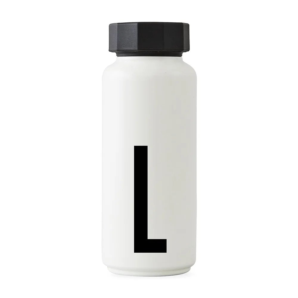 AJ Vintage thermos, L Design Letters