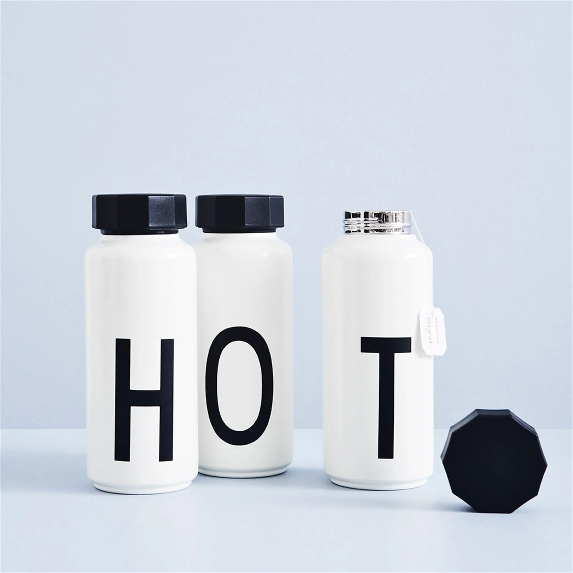 AJ Vintage thermos, P Design Letters