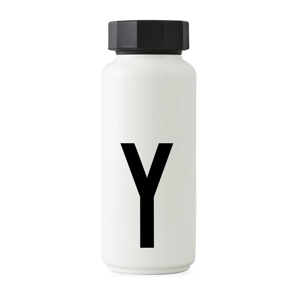 AJ Vintage thermos, Y Design Letters