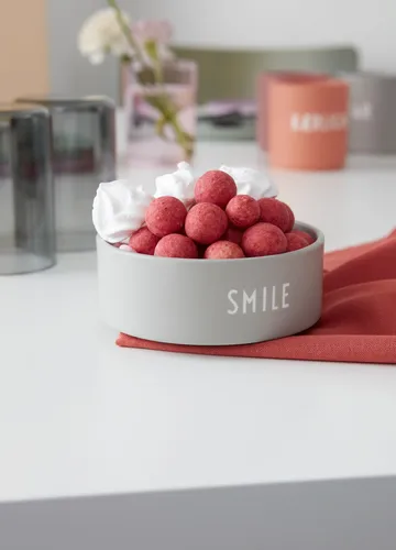 Design Letters 零食碗 Ø12cm - Smile-灰色 - Design Letters
