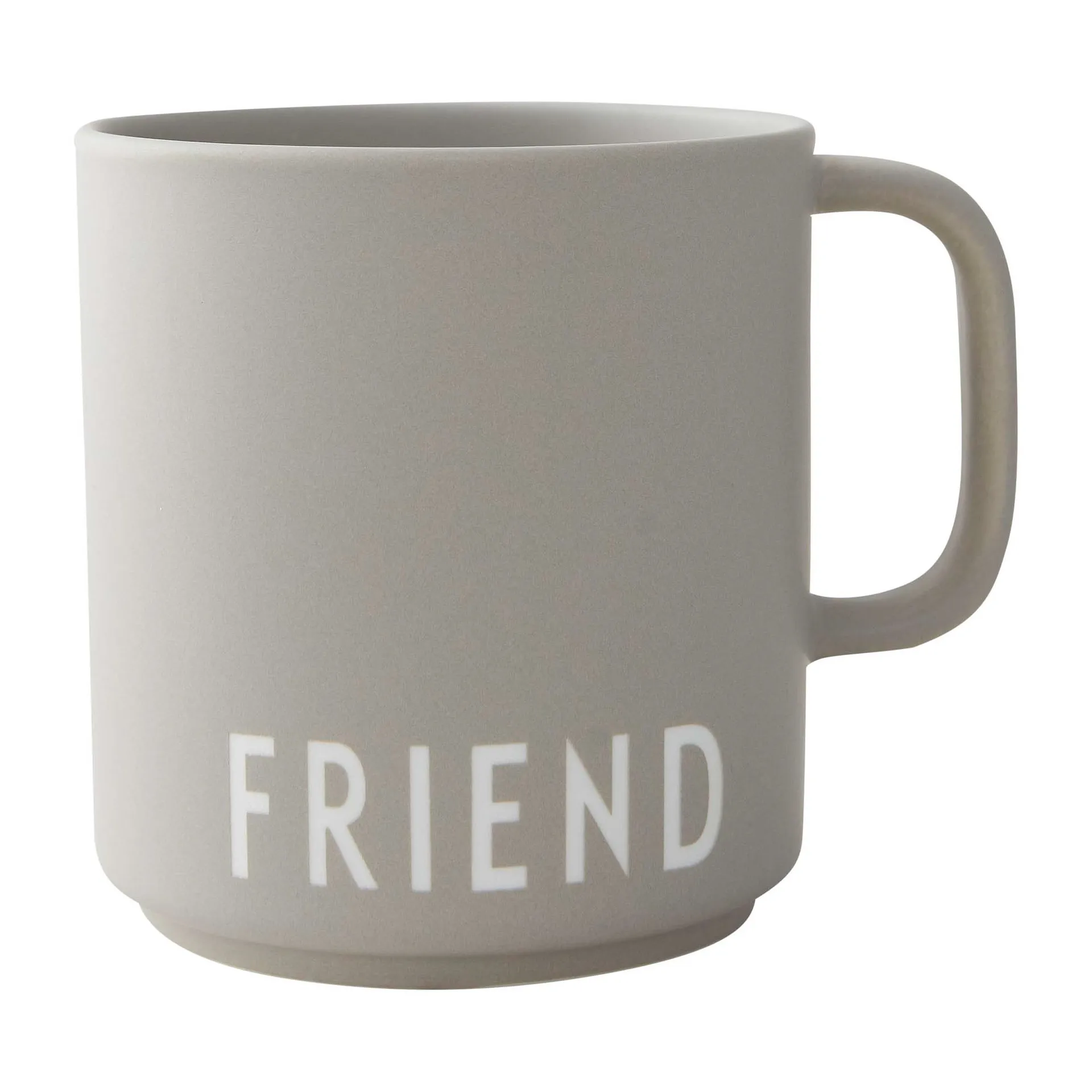 Design Letters 带柄精选杯 250ml, Friend-灰色 Design Letters