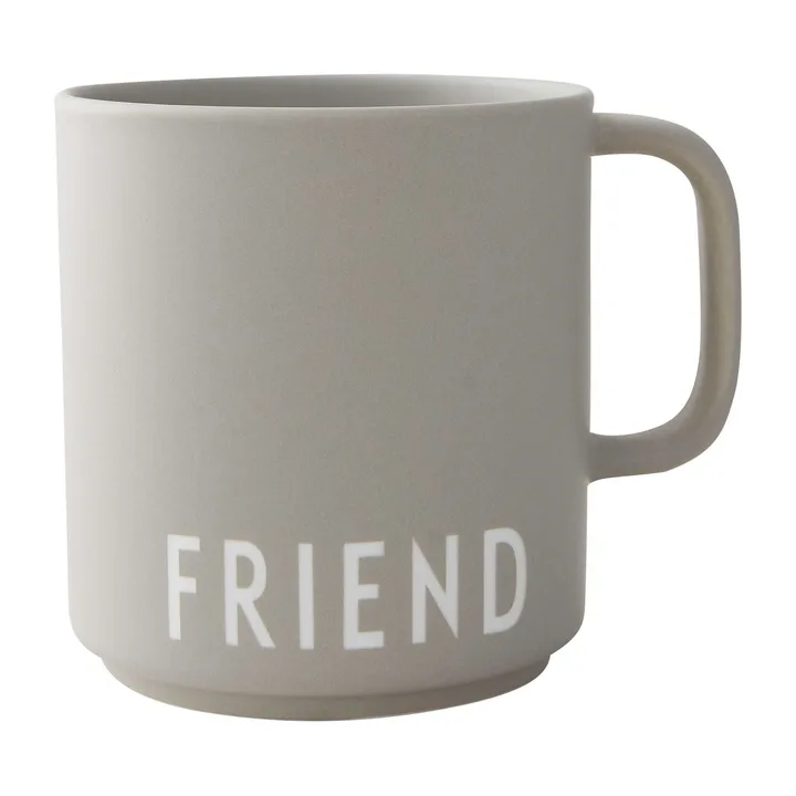 Design Letters 带柄精选杯 250ml - Friend-灰色 - Design Letters