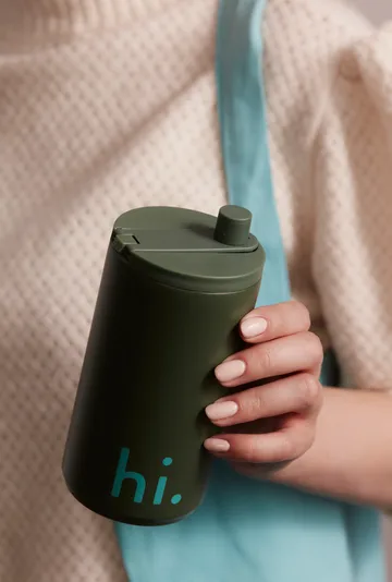 Design Letters旅行马克杯 350ml - Hi-myrtle 绿色 - Design Letters