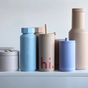 Design Letters旅行马克杯 350ml - 蓝色 - Design Letters