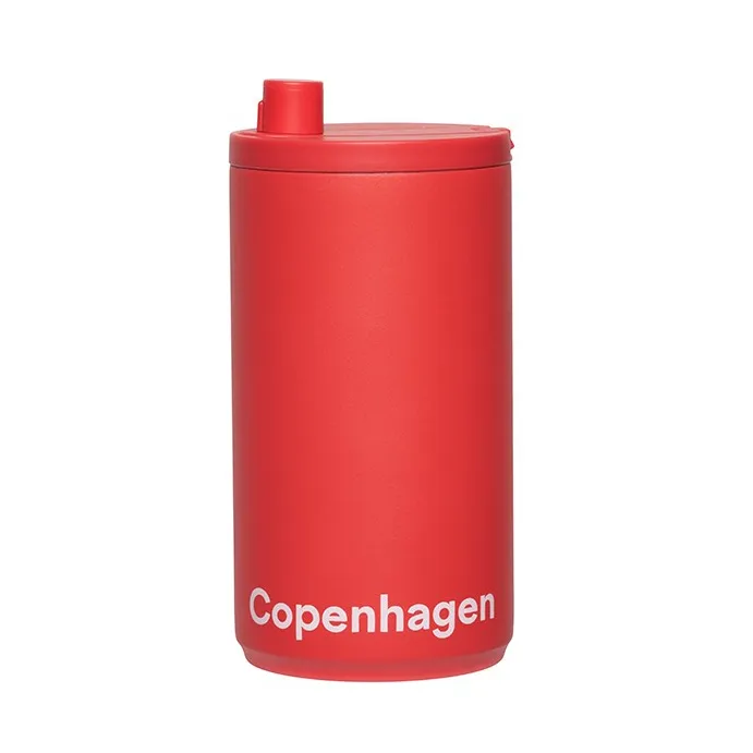 Design Letters旅行马克杯 350ml, 哥本哈根主题_珊瑚色 Design Letters