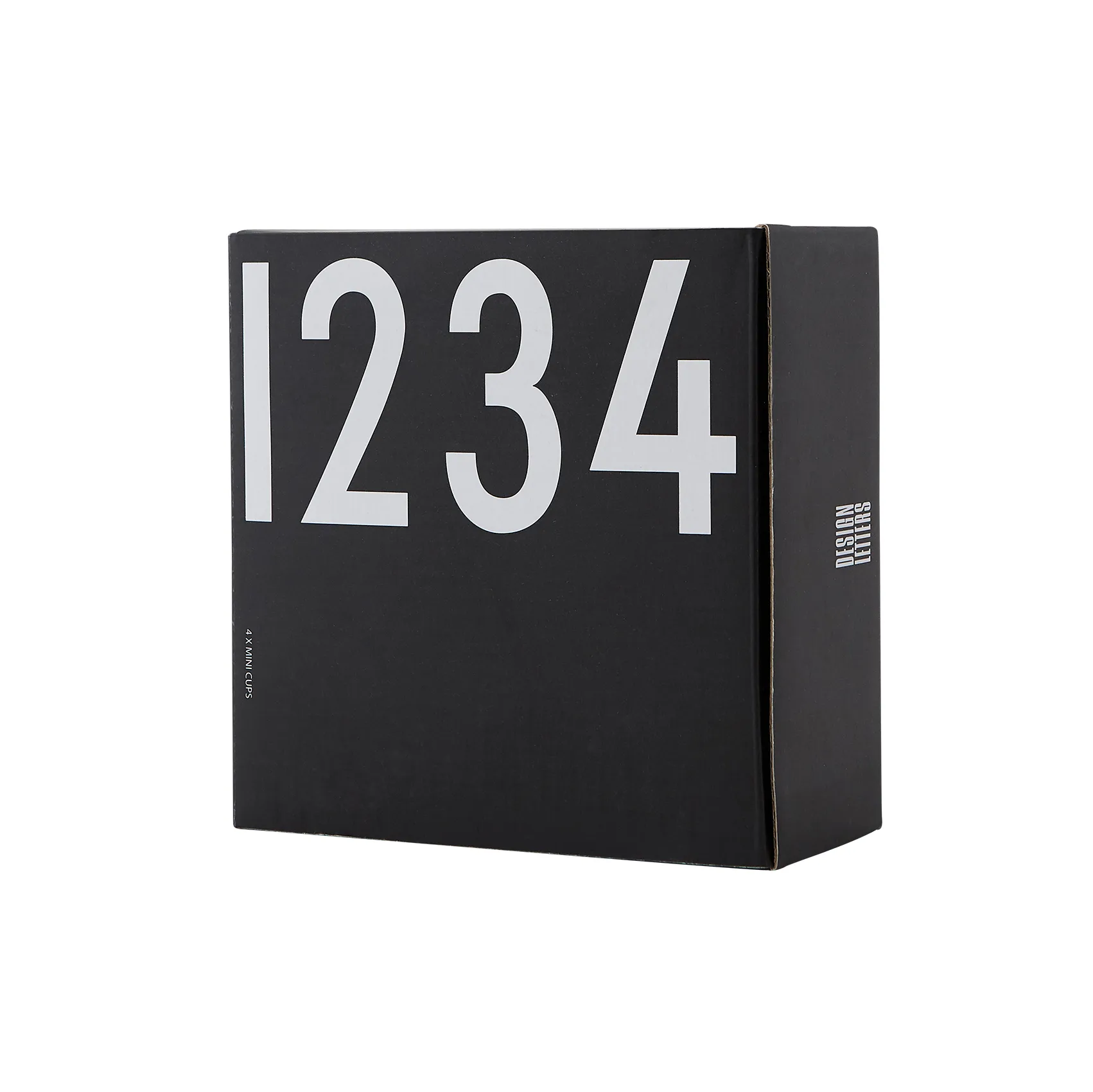 Design Letters 浓缩咖啡杯4件装黑色, 黑色 Design Letters