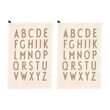 Design Letters 厨房巾  40x60 cm 两件套装 - Off 白色 - Design Letters