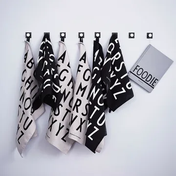 Design Letters 厨房巾 40x60cm 2个装 - 黑色 - Design Letters