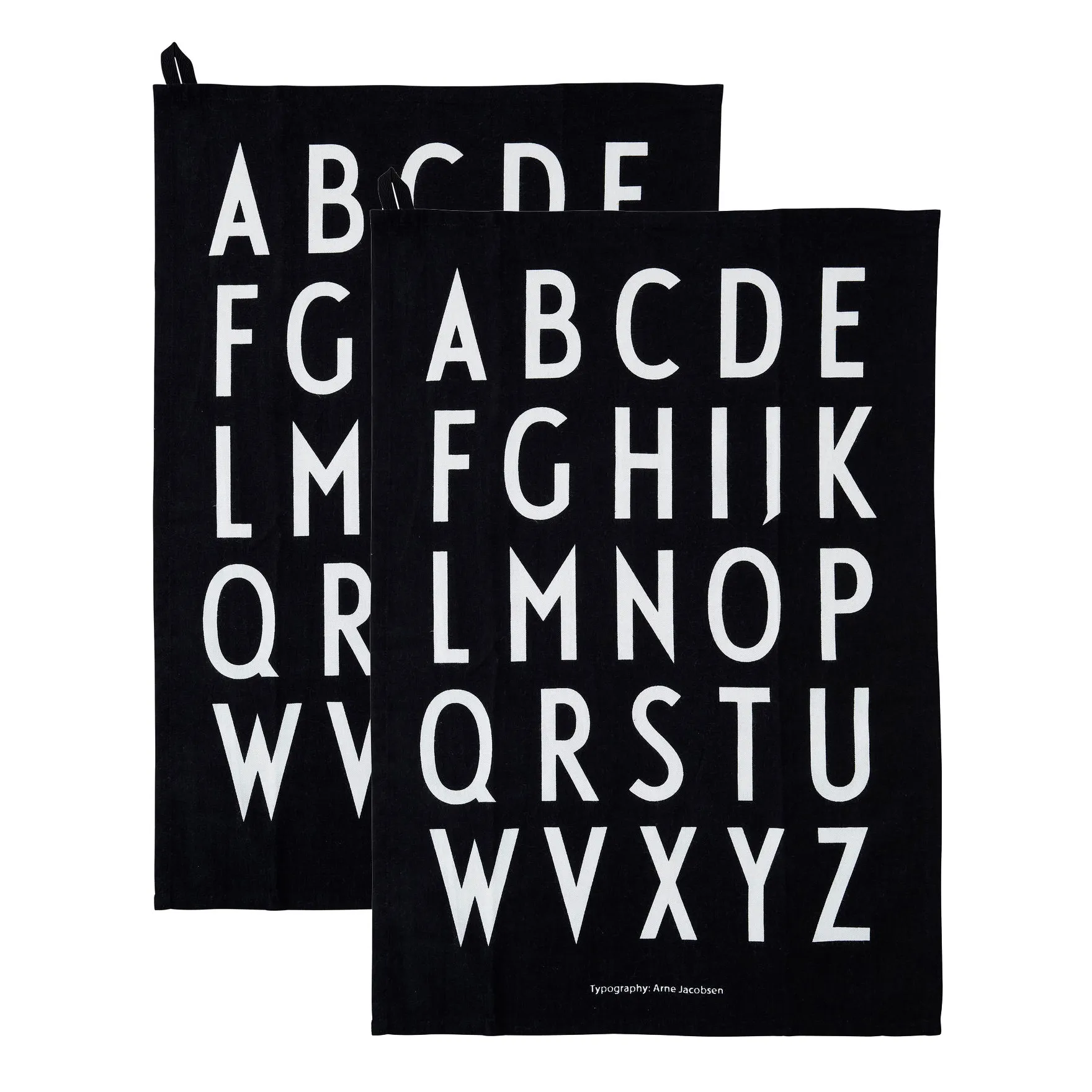 Design Letters 厨房巾 40x60cm 2个装, 黑色 Design Letters