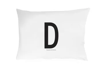 Design Letters 字母纯棉枕套 70×50cm - D - Design Letters