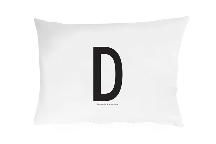 Design Letters 字母纯棉枕套 70×50cm - D - Design Letters