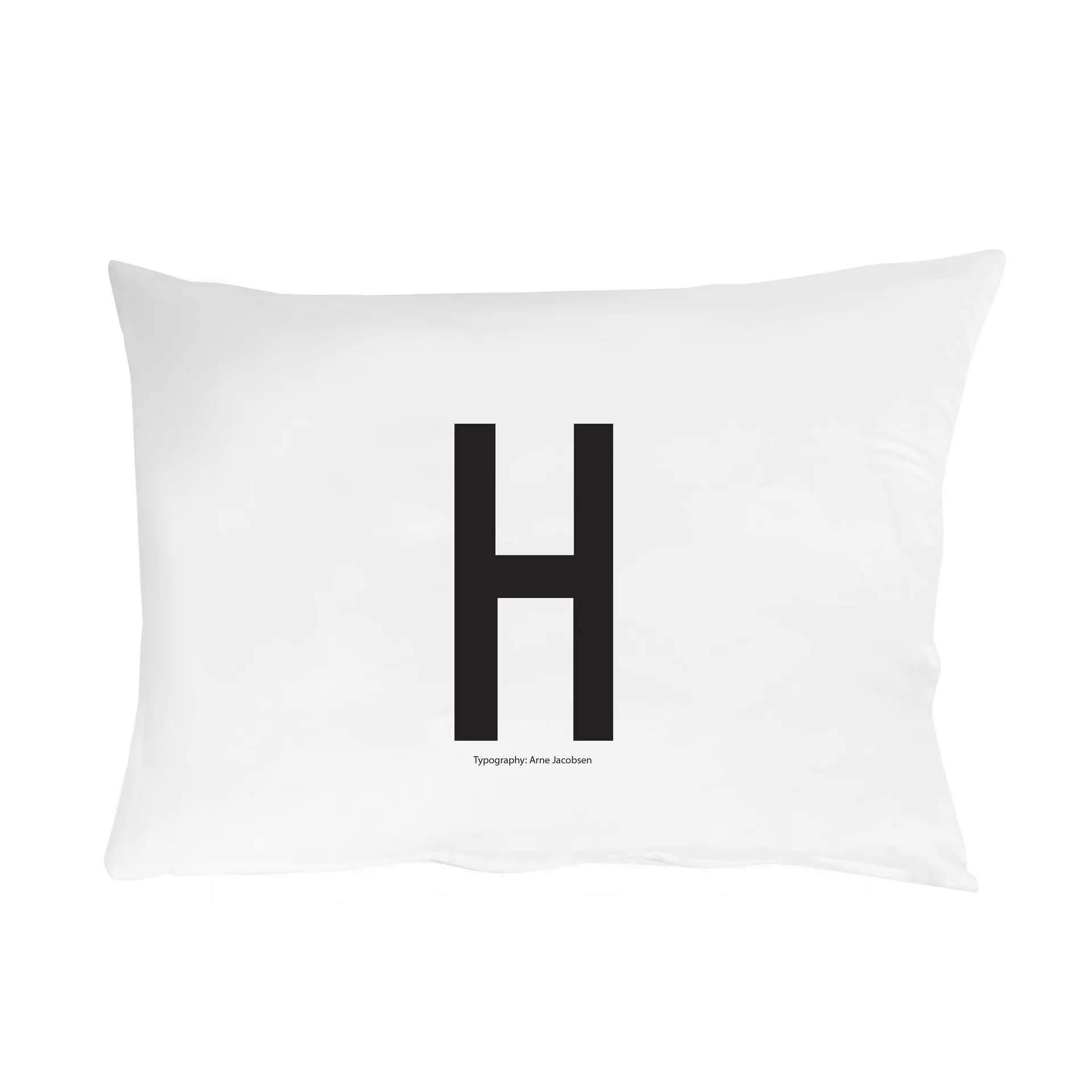 Design Letters 字母纯棉枕套 70×50cm, H Design Letters