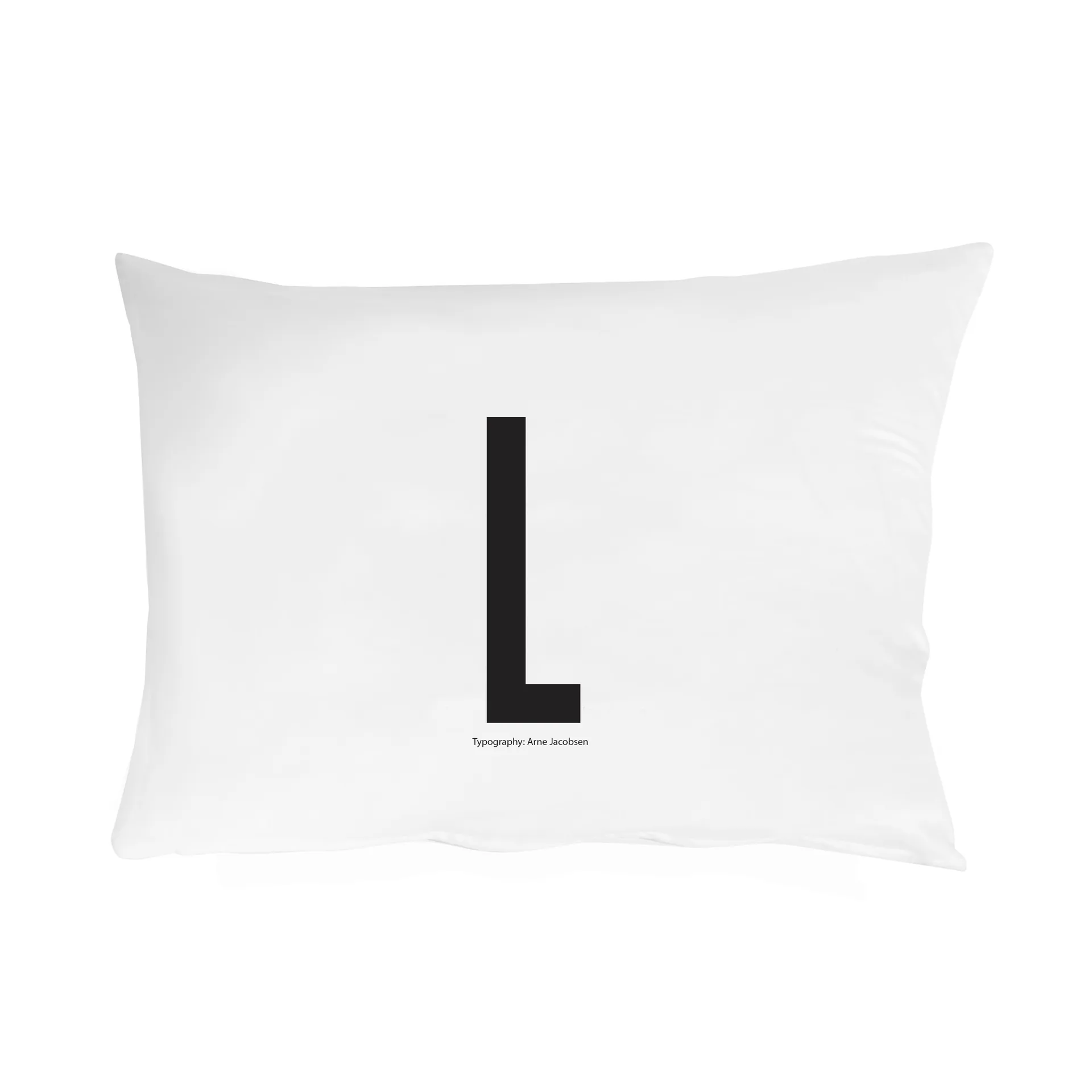 Design Letters 字母纯棉枕套 70×50cm, L Design Letters
