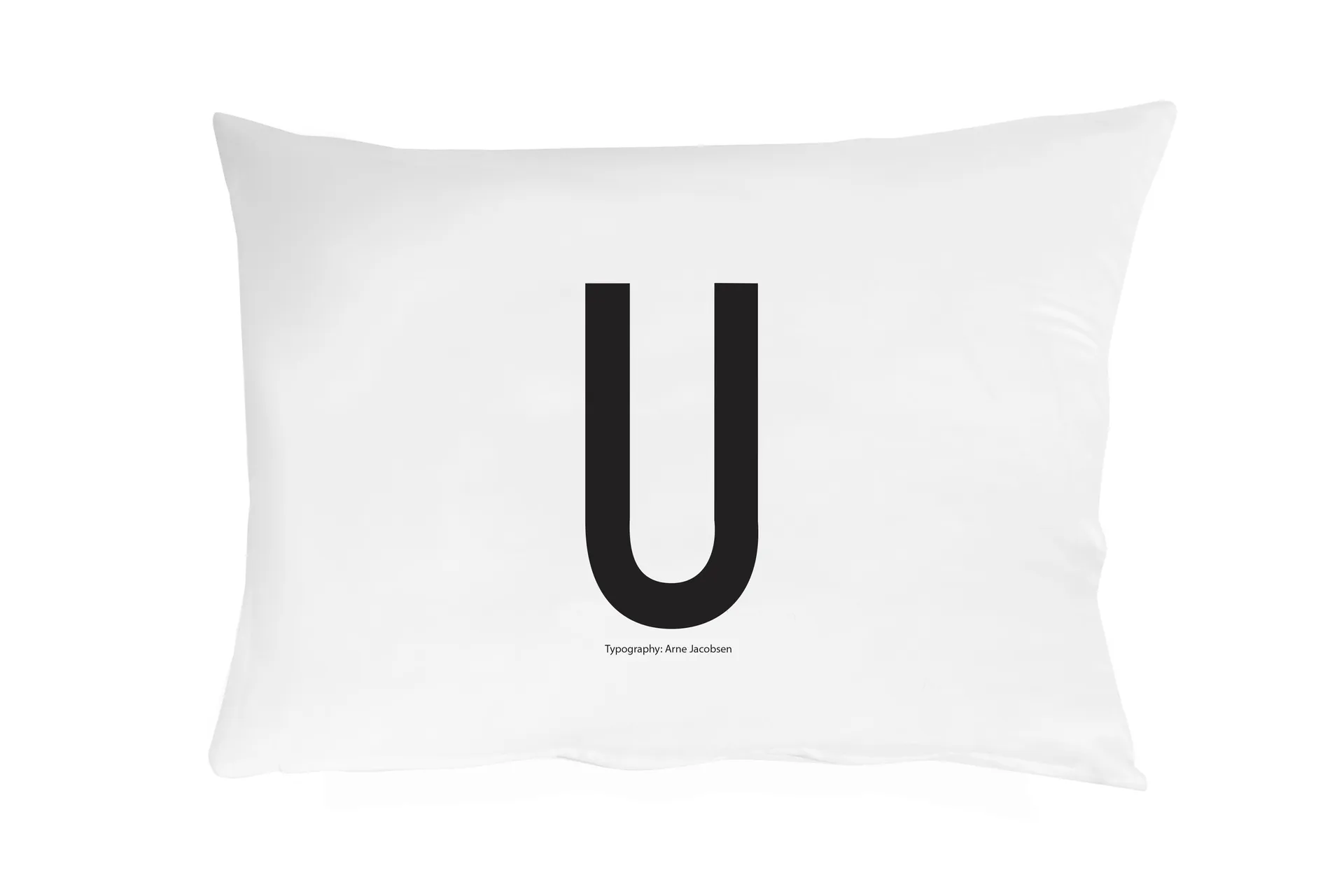 Design Letters 字母纯棉枕套 70×50cm, U Design Letters