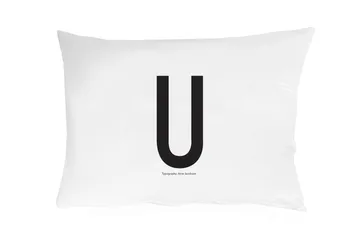 Design Letters 字母纯棉枕套 70×50cm - U - Design Letters