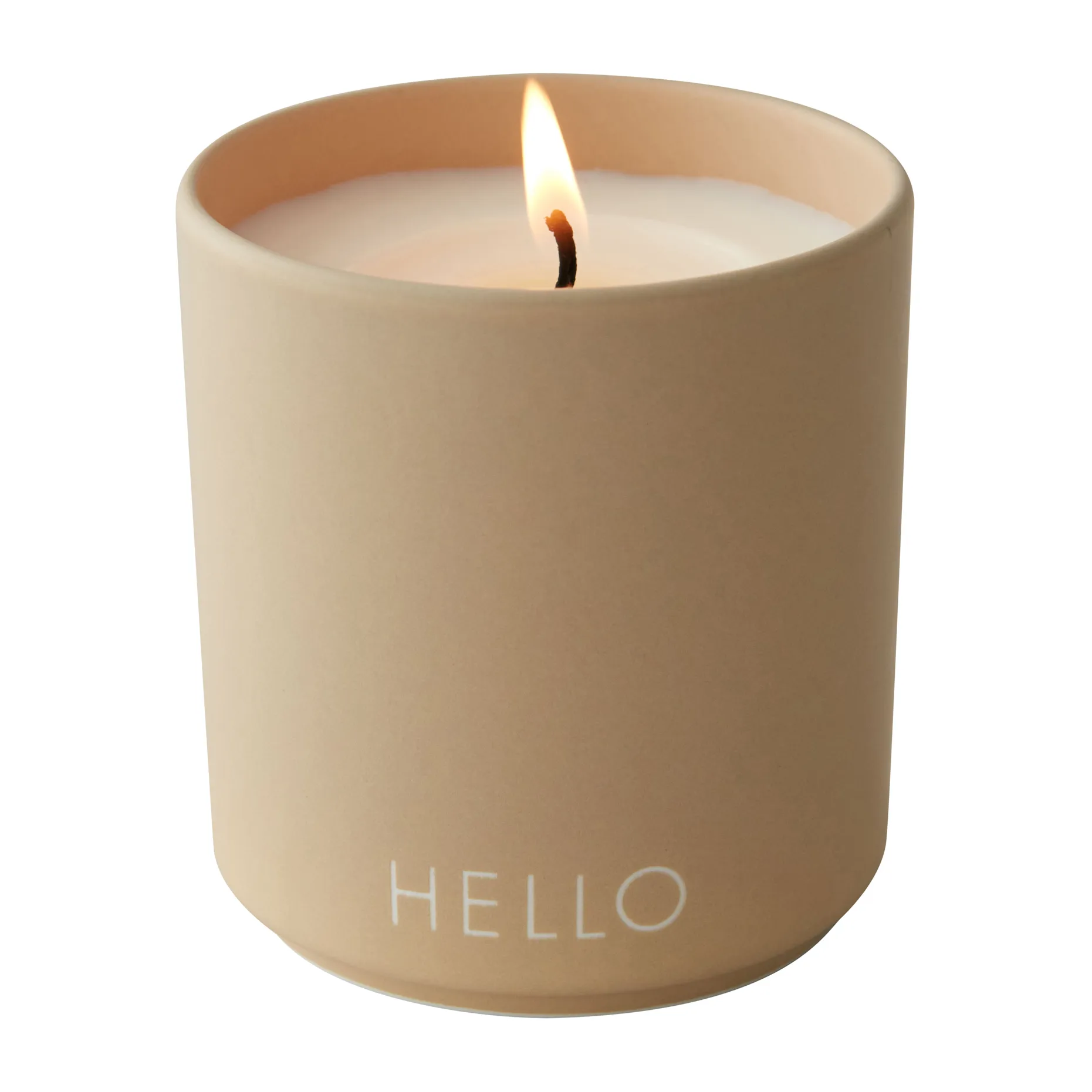Design Letters 香薰蜡烛 Ø8cm, Hello系列_米色 Design Letters