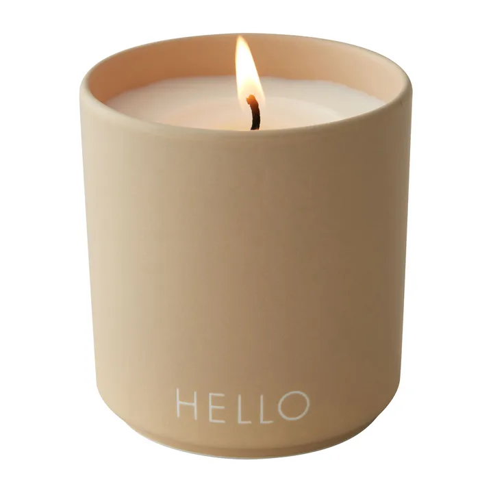 Design Letters 香薰蜡烛 Ø8cm - Hello系列_米色 - Design Letters