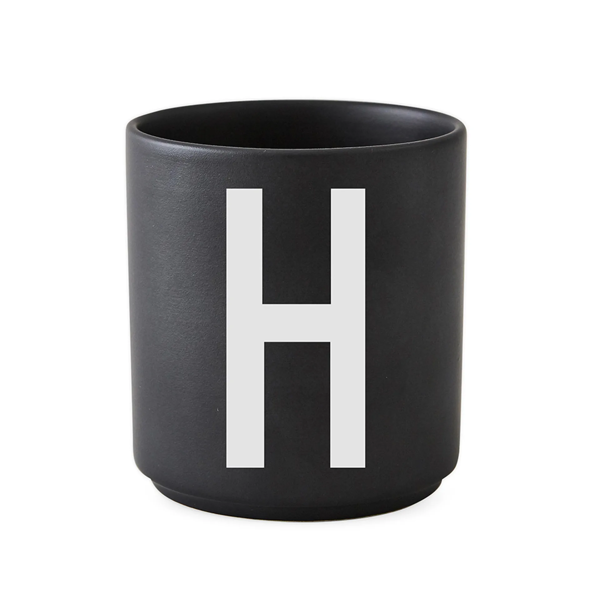 Design Letters 杯子 black, H Design Letters