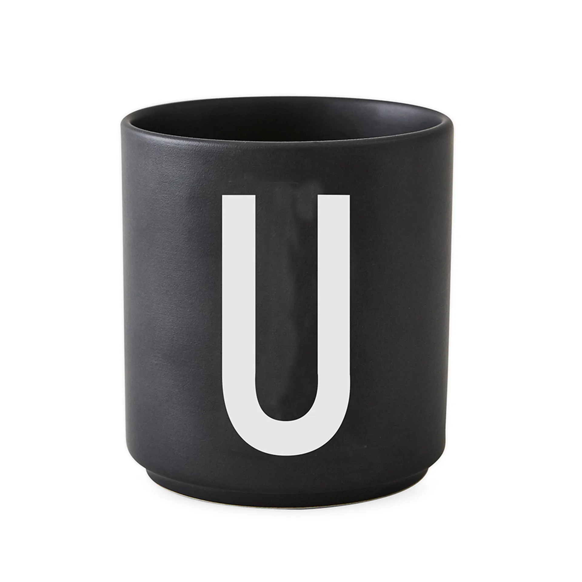 Design Letters 杯子 black, U Design Letters