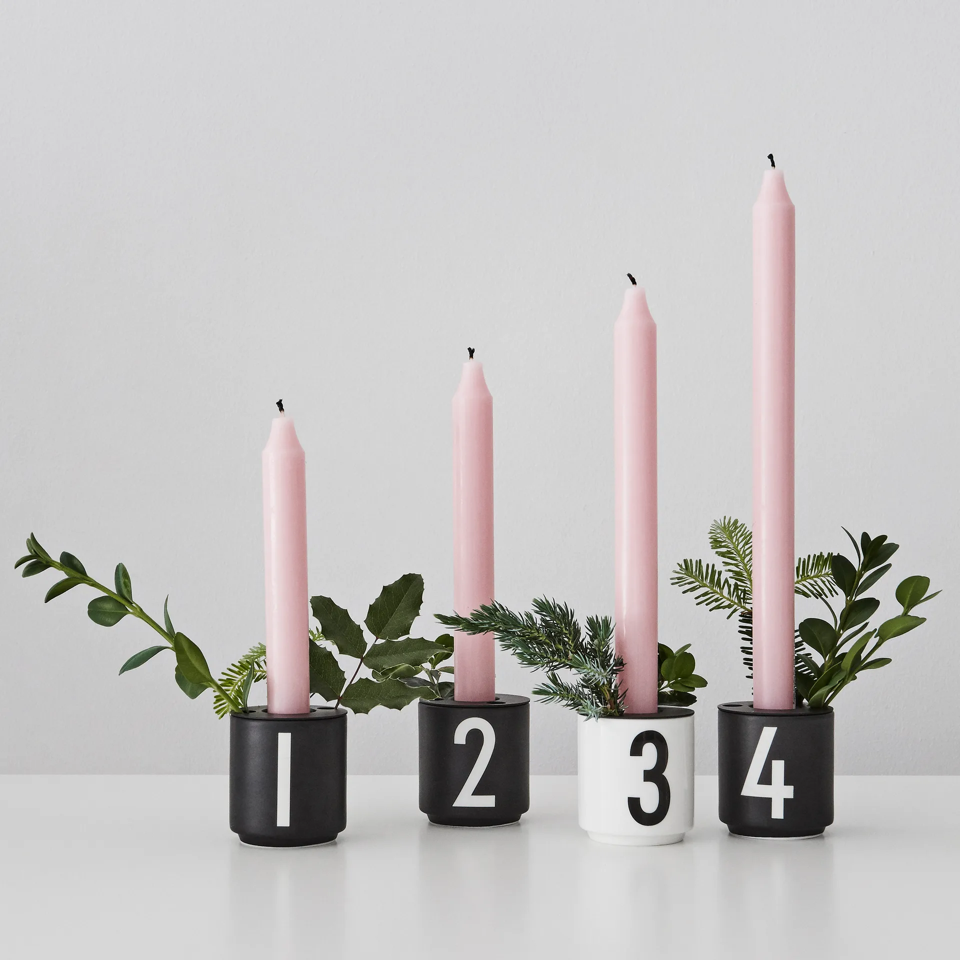 Design Letters 浓缩咖啡杯 四件套装 black, 黑色 Design Letters