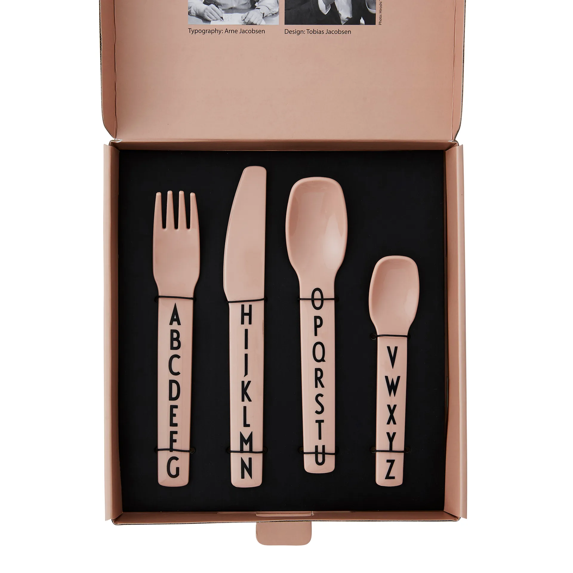 Design Letters children's 餐具 cutlery melamine, Nude Design Letters