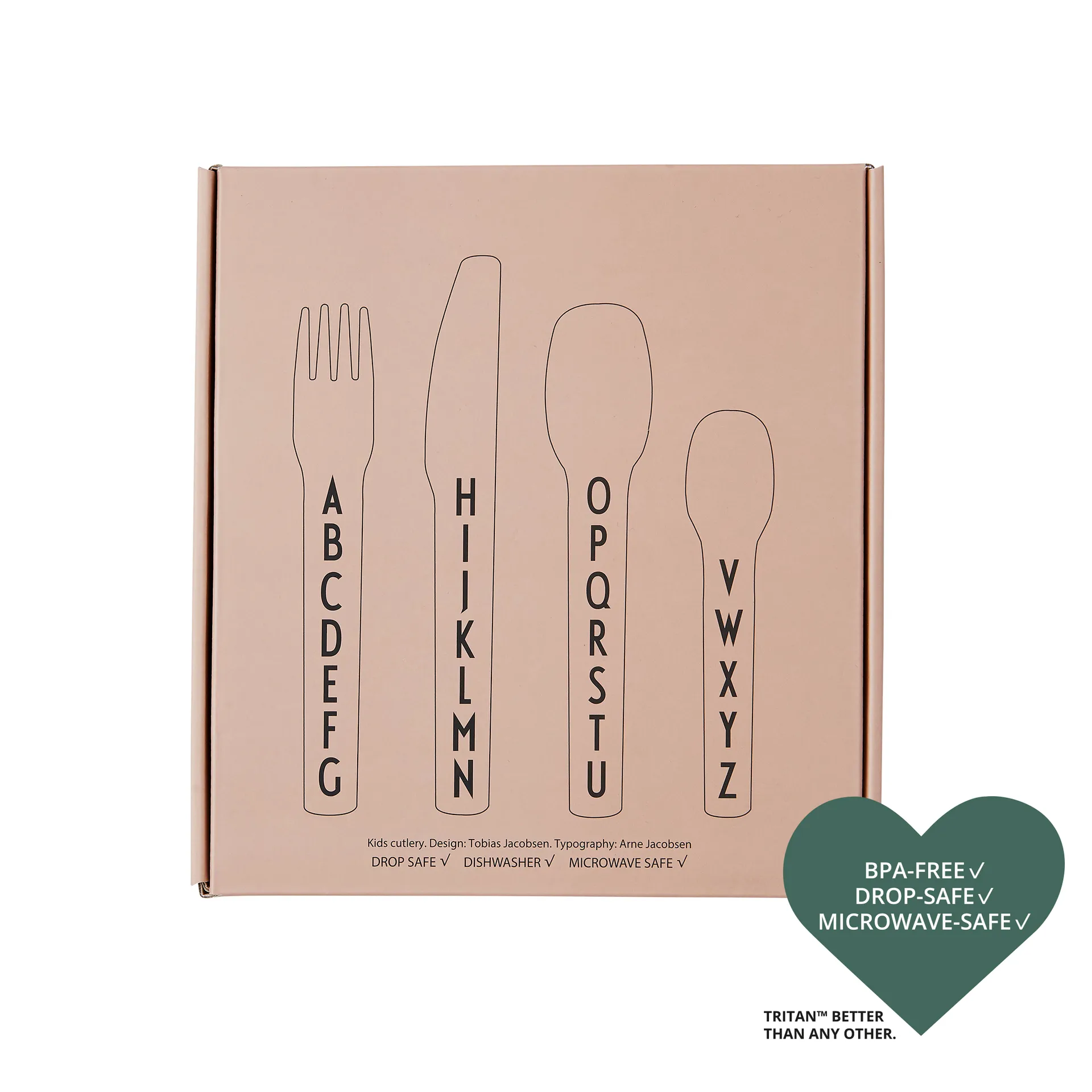 Design Letters children's 餐具 cutlery melamine, Nude Design Letters