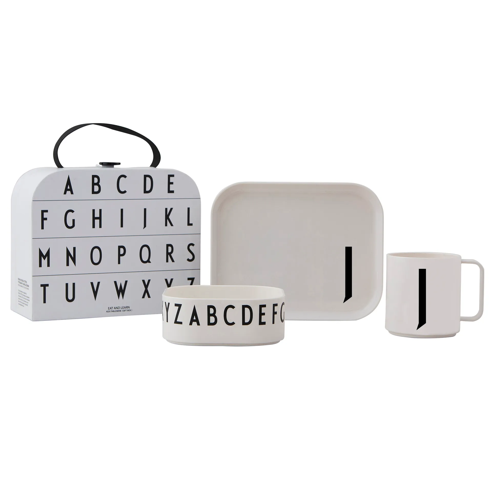 Design Letters children's dinnerware set, J Design Letters