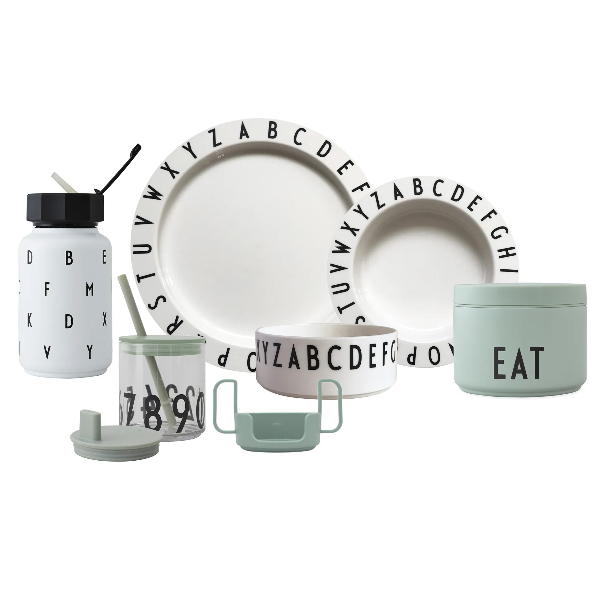 Design Letters Eat & Learn Premium gift set, 绿色-白色 Design Letters