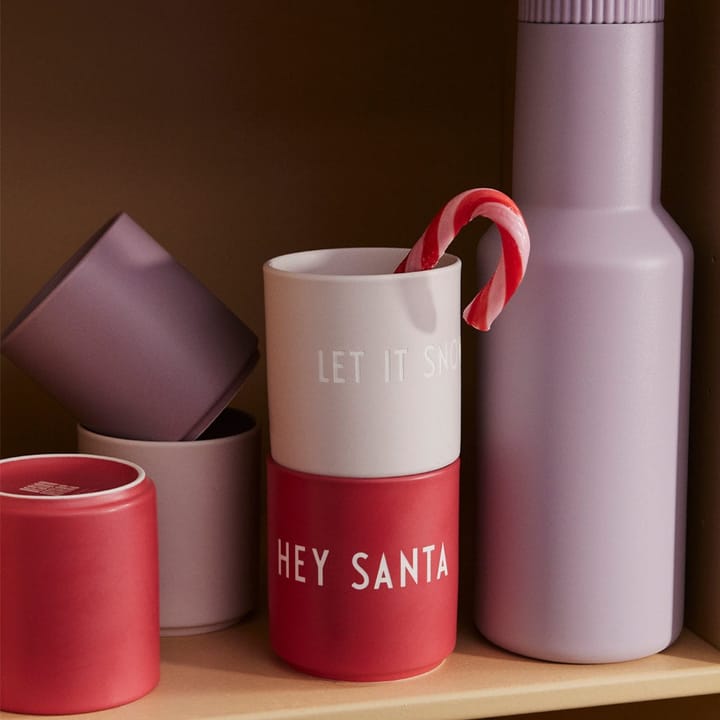 Design Letters favourite 杯子 25 cl, Santa-faded 玫瑰色 Design Letters