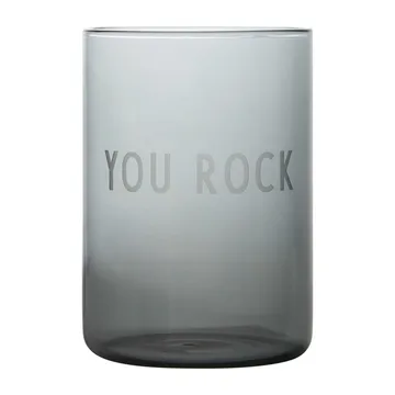 Design Letters favourite 玻璃杯 350ml - 你很棒_黑色 - Design Letters