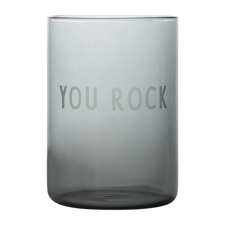Design Letters favourite 玻璃杯 350ml - 你很棒_黑色 - Design Letters