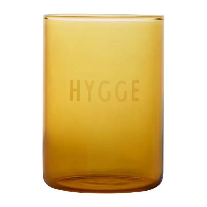 Design Letters favourite 玻璃杯 350ml - 舒适风_芥末黄色 - Design Letters