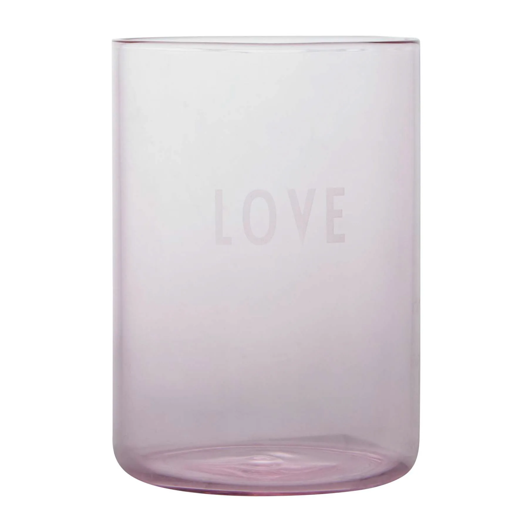 Design Letters favourite 玻璃杯 350ml, 爱心_玫瑰色 Design Letters