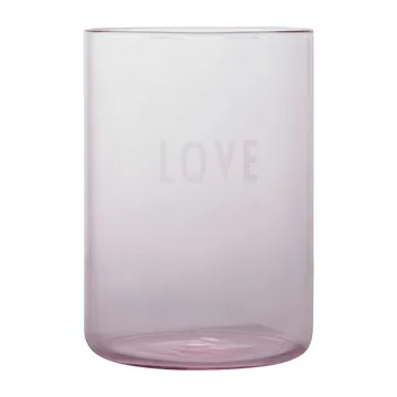 Design Letters favourite 玻璃杯 350ml - 爱心_玫瑰色 - Design Letters
