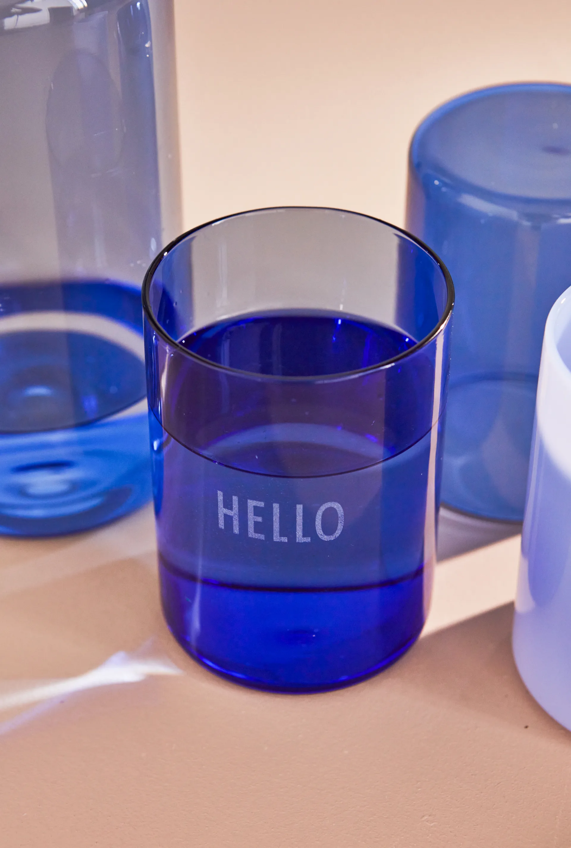 Design Letters favourite 玻璃杯 350ml, 蓝色 Design Letters